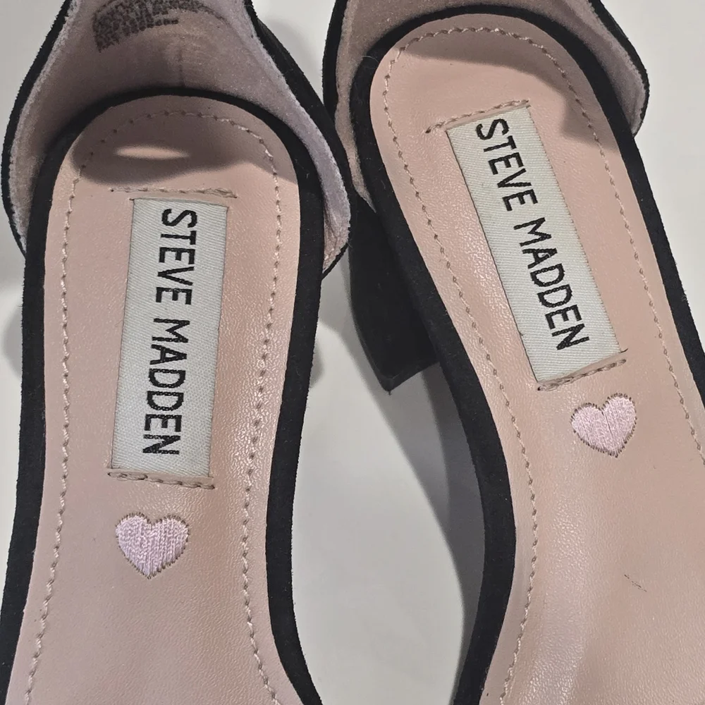 Steve Madden | Joarrson Black Girl's open toe Heels Size 1
